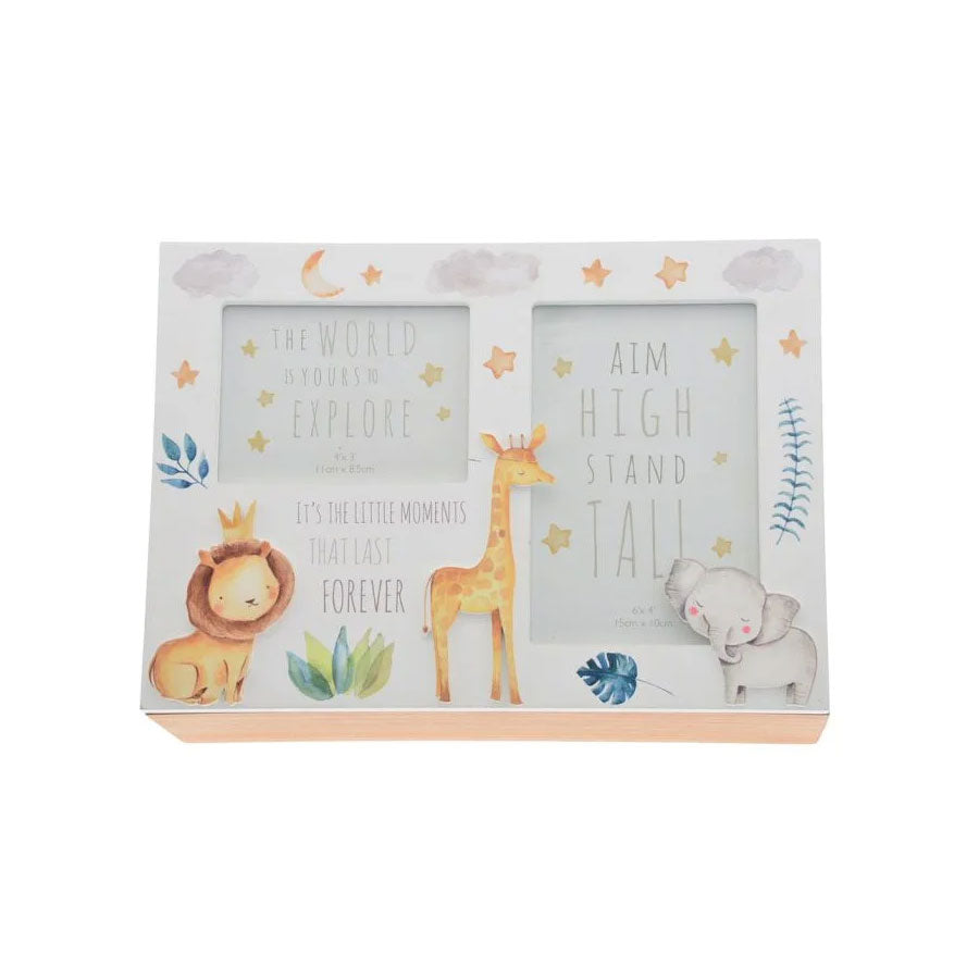 Little Moments Safari Theme Wooden Keepsake Box 20064