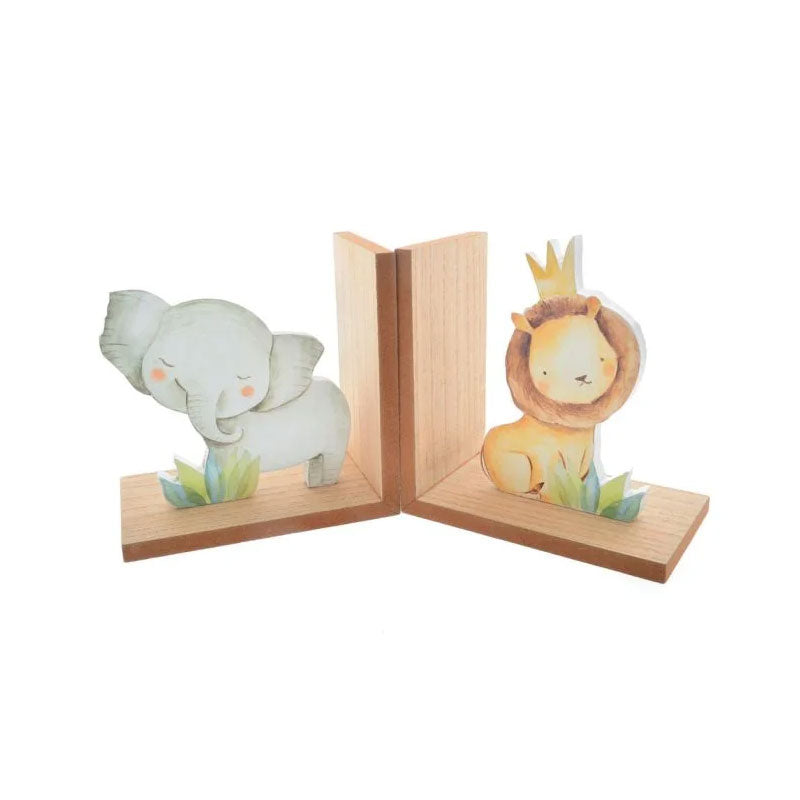 Little Moments Safari Theme Wooden Bookends 20066