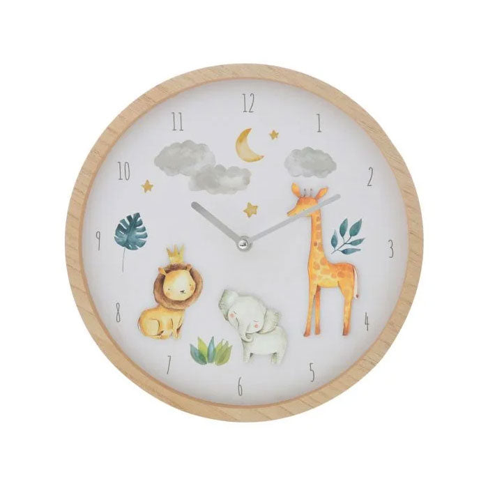 Little Moments Safari Theme Wooden Clock 20067