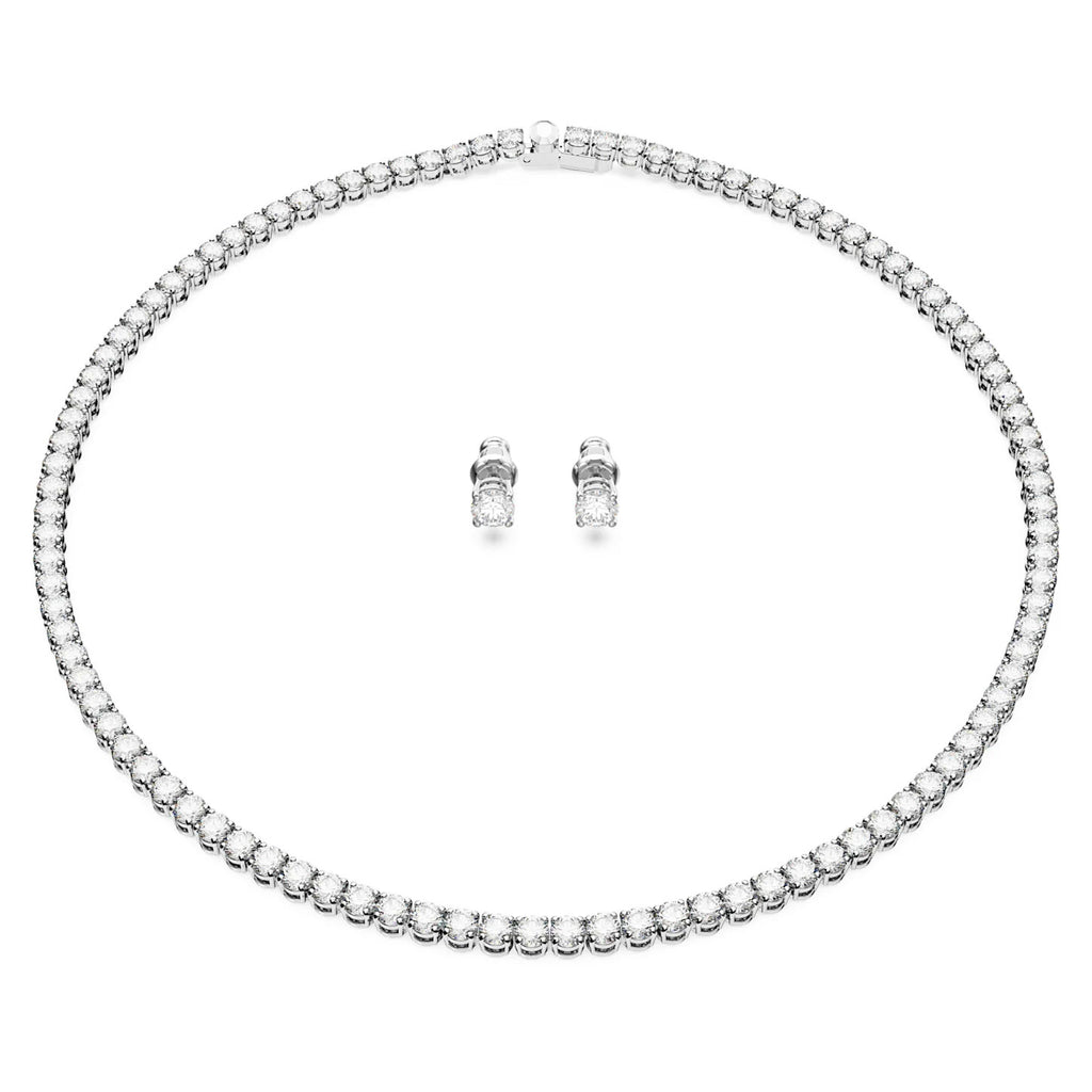 Swarovski 'Matrix' Crystal Tennis Necklet & Stud Set 5647730