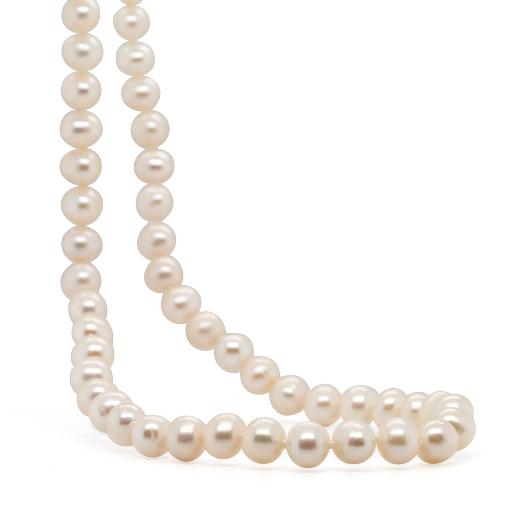 Freshwater Potato Pearl Strand With Sterling Silver Ball Cla