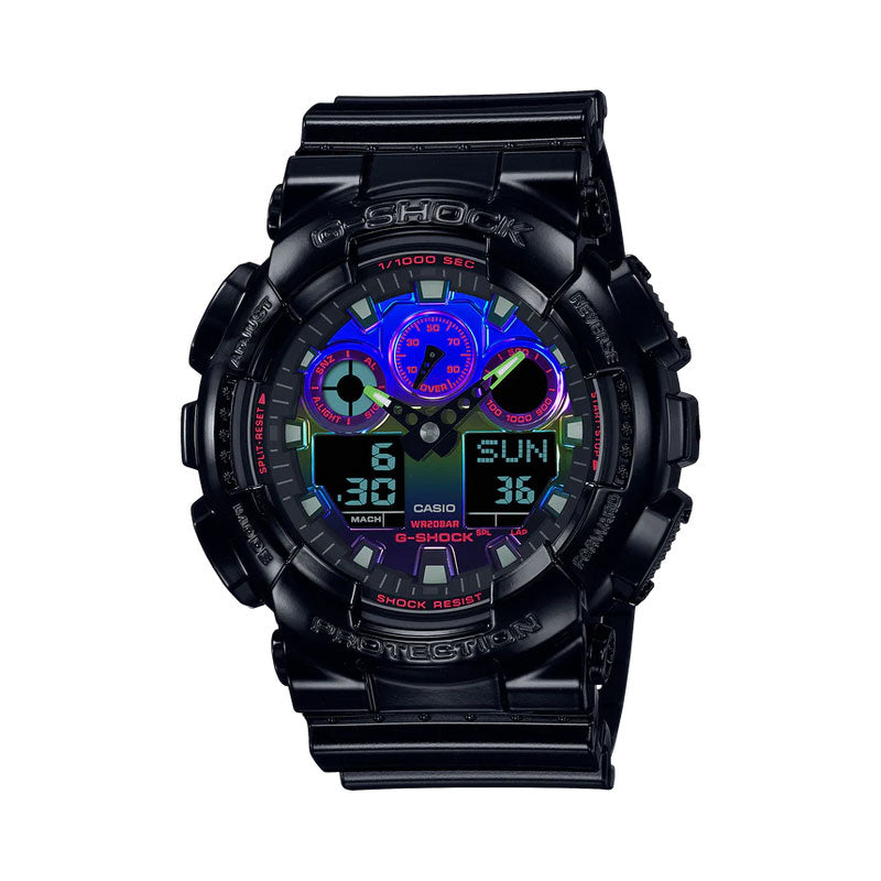 Casio G-Shock Virtual Gamers Rainbow Digital Watch GA100RGB-