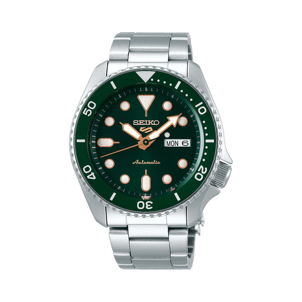 Seiko '5 Sports' Automatic Green Dial Watch SRPD63K