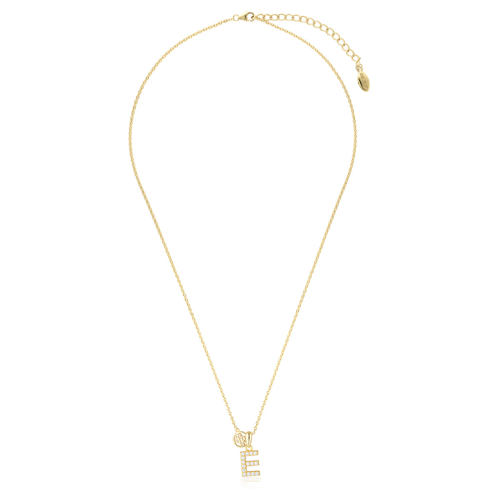 Georgini Gold Tone Cubic Zirconia 'E' Initial Pendant P894EG