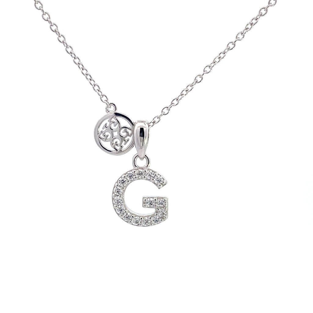 Georgini Sterling Silver Cubic Zirconia 'G' Initial Pendant