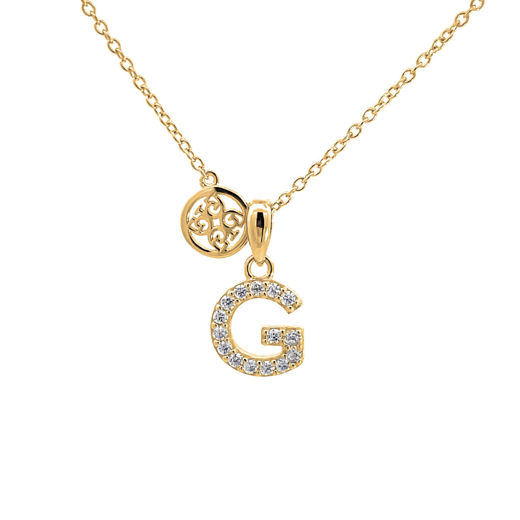 Georgini Gold Tone Cubic Zirconia 'G' Initial Pendant P894GG