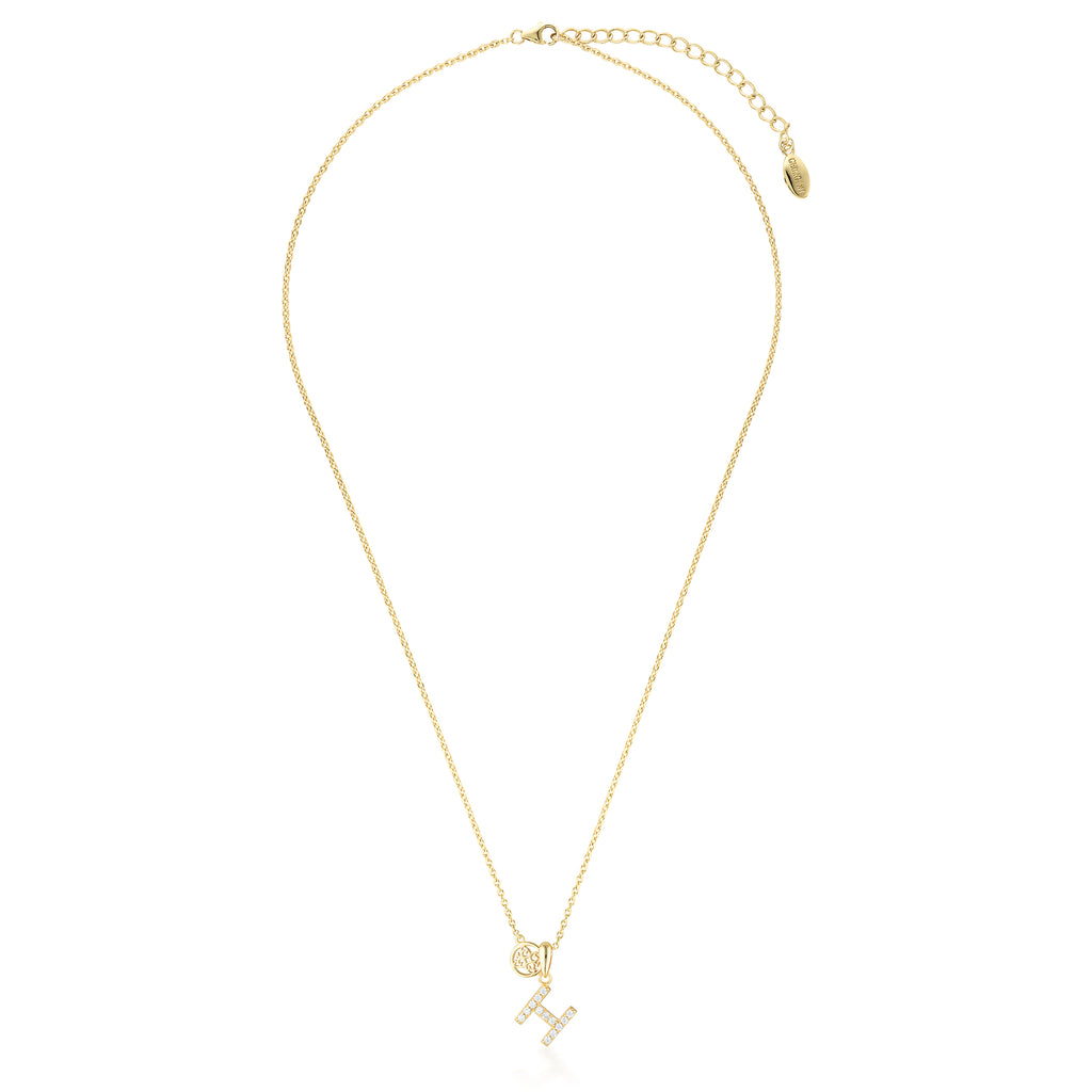 Georgini Gold Tone Cubic Zirconia 'H' Initial Pendant P894HG