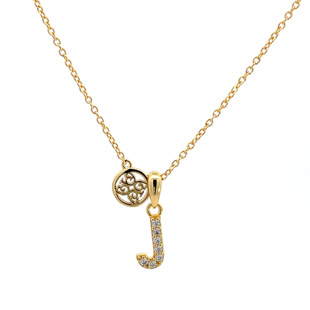 Georgini Gold Tone Cubic Zirconia 'J' Initial Pendant P894JG