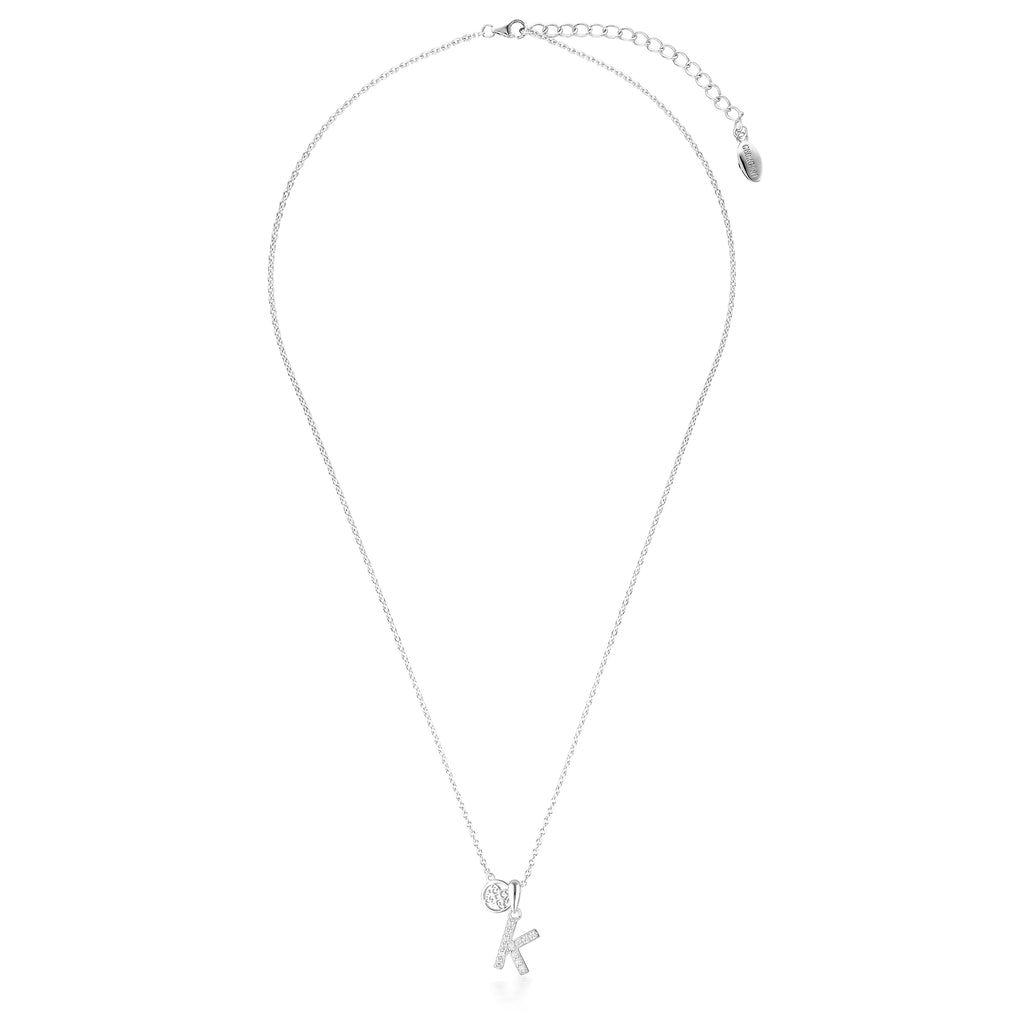 Georgini Sterling Silver Cubic Zirconia 'K' Initial Pendant