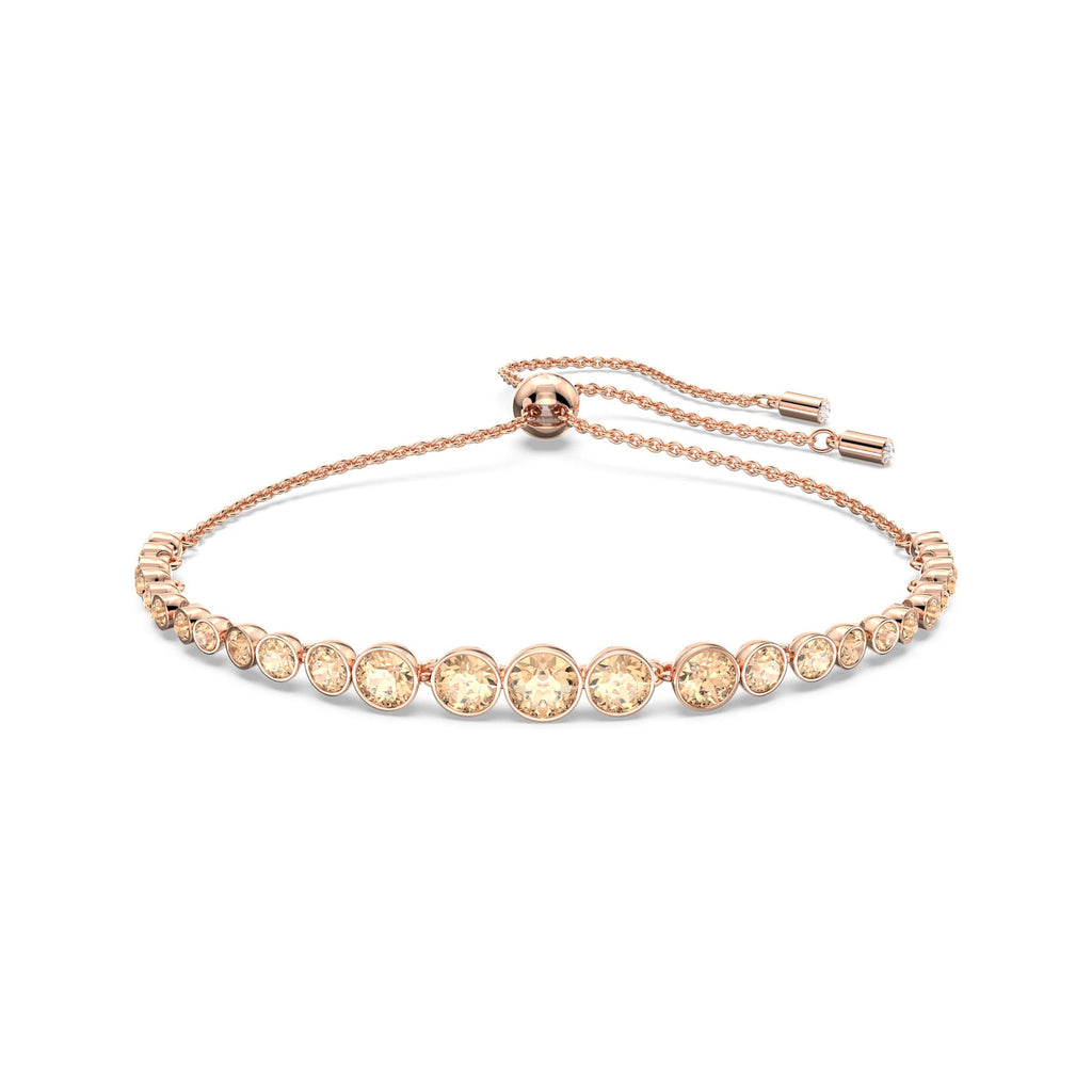 Swarovski 'Emily' Rose Tone Graduated Pink Crystal Bracelet