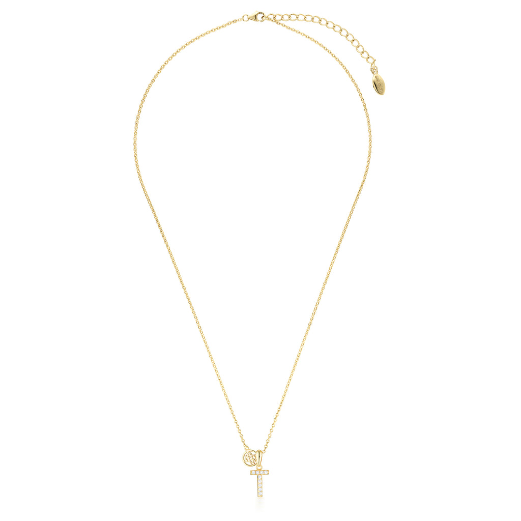 Georgini Gold Tone Cubic Zirconia 'T' Initial Pendant P894TG