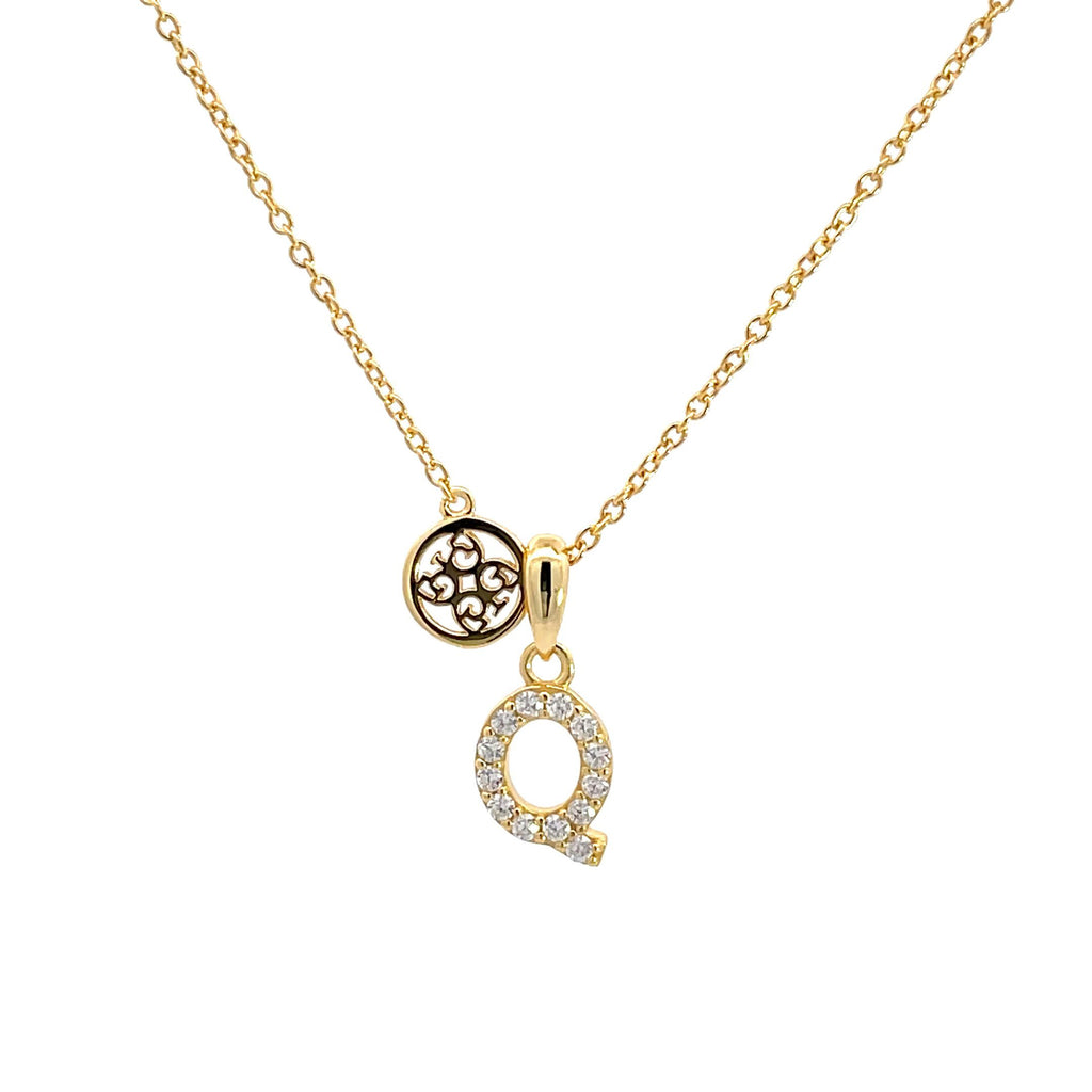 Georgini Gold Tone Cubic Zirconia 'Q' Initial Pendant P894QG