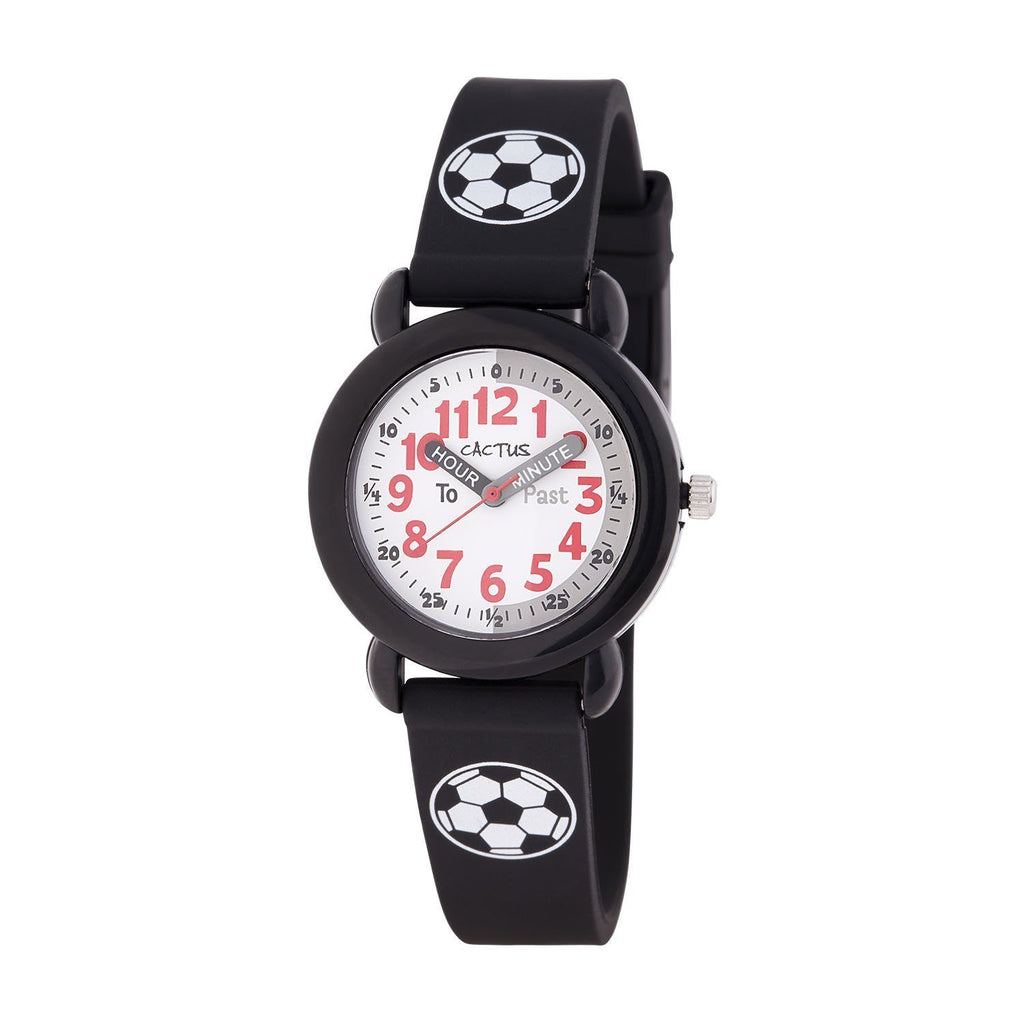 Cactus Timekeeper Black Soccer Ball Watch CAC-113-M01
