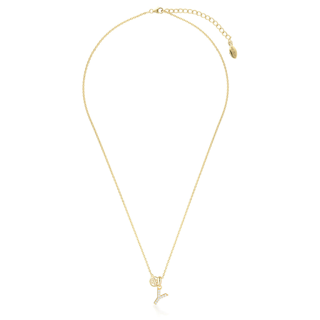 Georgini Gold Tone Cubic Zirconia 'Y' Initial Pendant P894YG