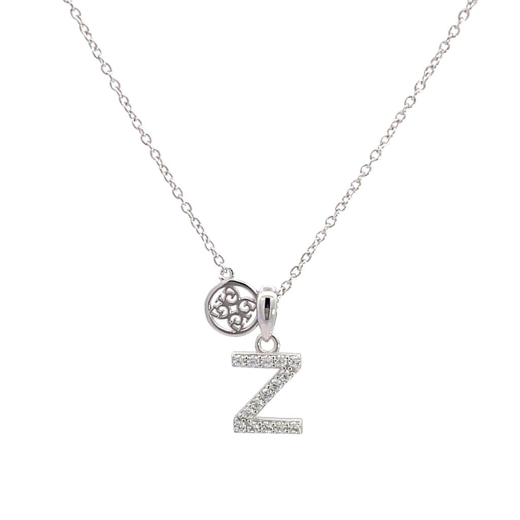 Georgini Sterling Silver Cubic Zirconia 'Z' Initial Pendant