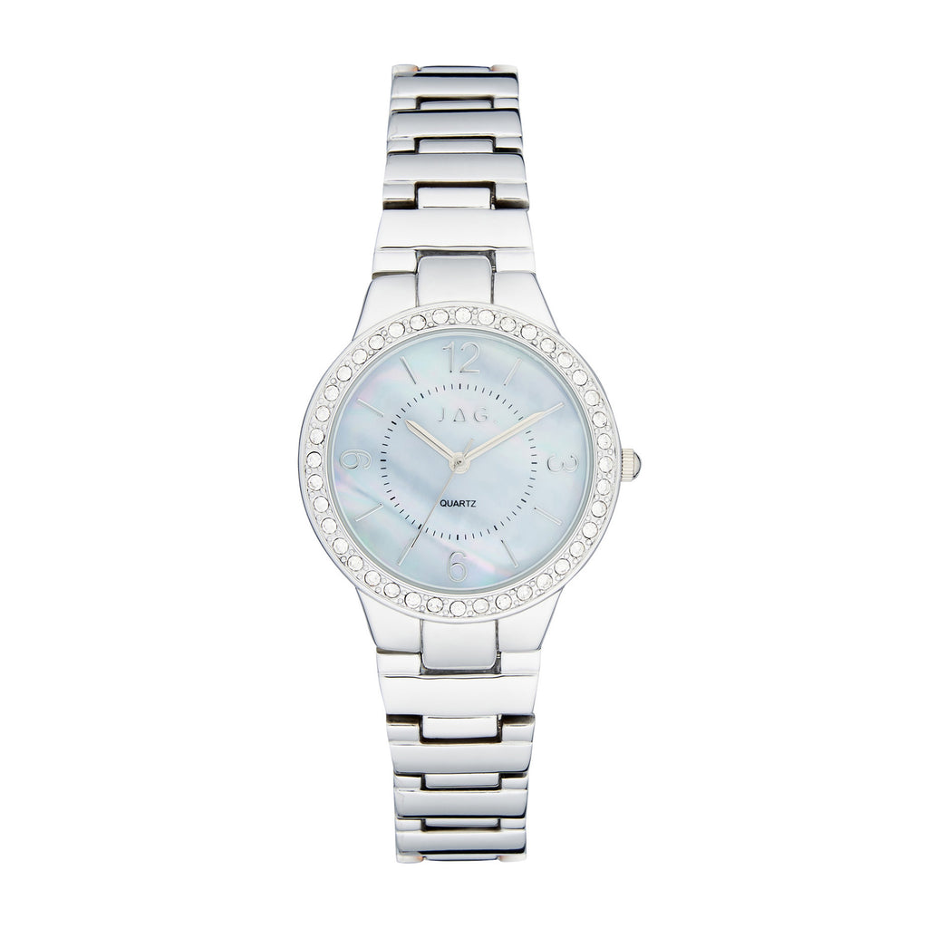 Jag 'Coolum' Blue Mother of Pearl Dial Crystal Bezel Watch J