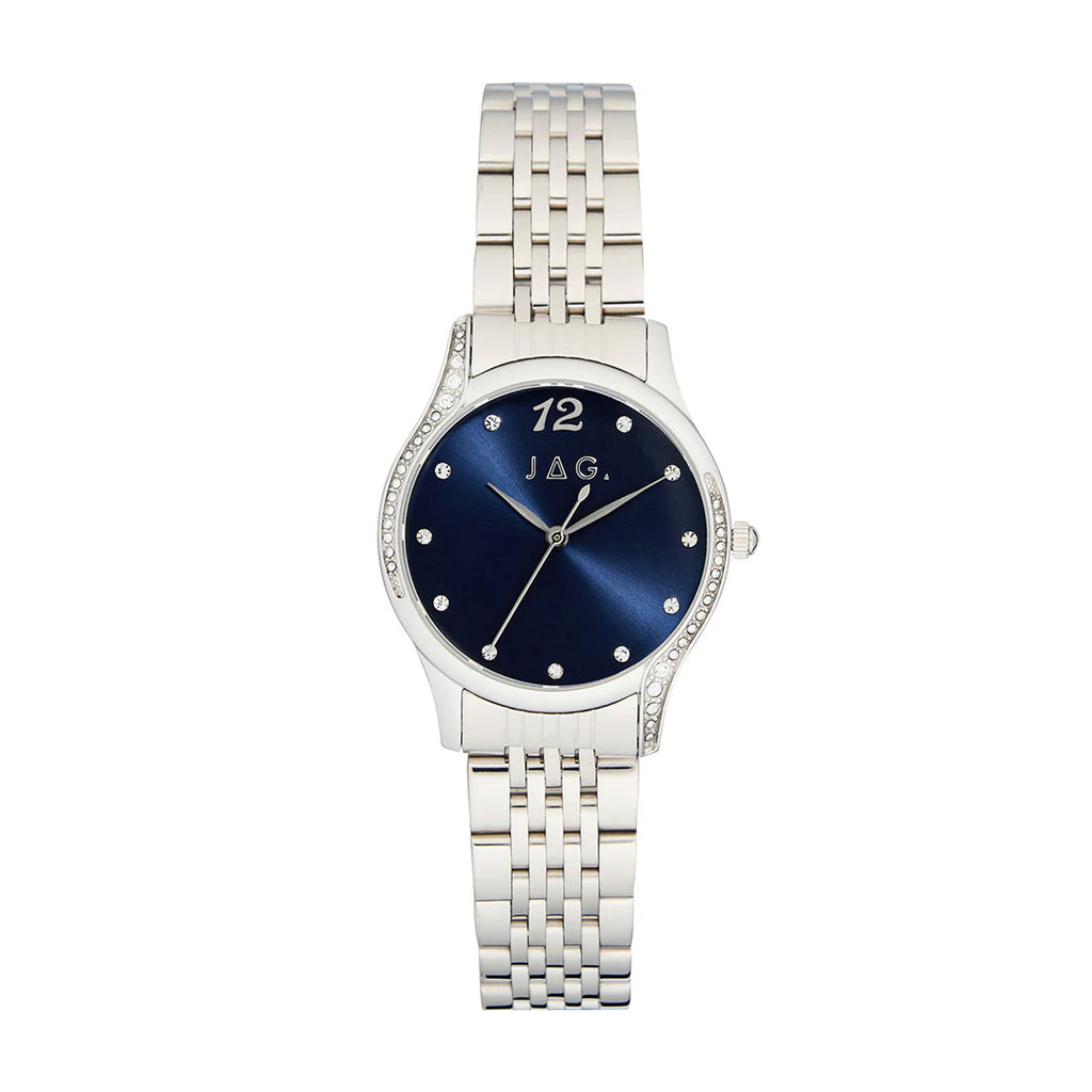 Jag Altona Blue Dial Offset Crystal Bezel Watch J2706A