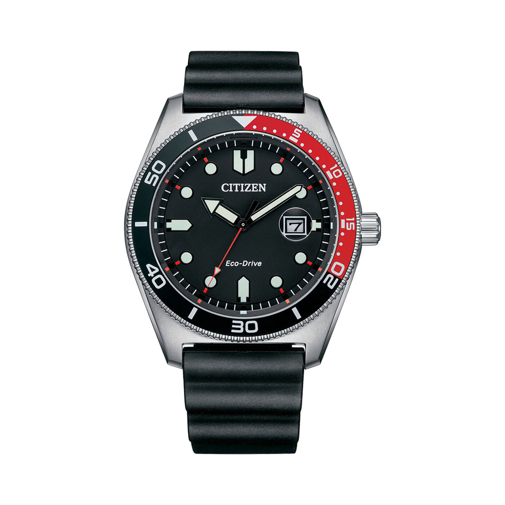 Citizen Eco-Drive Sports Black & Red Watch AW1769-10E