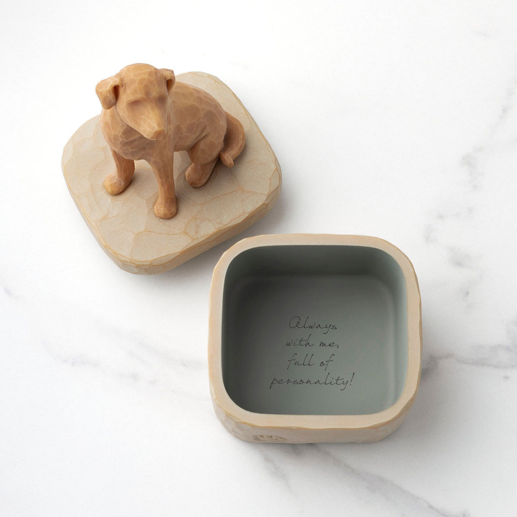 Willow Tree 'Love my Dog' Keepsake Box Golden 28176