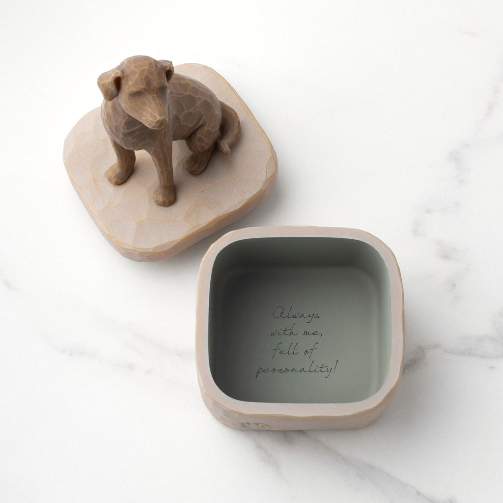 Willow Tree 'Love my Dog' Keepsake Box Dark 28177