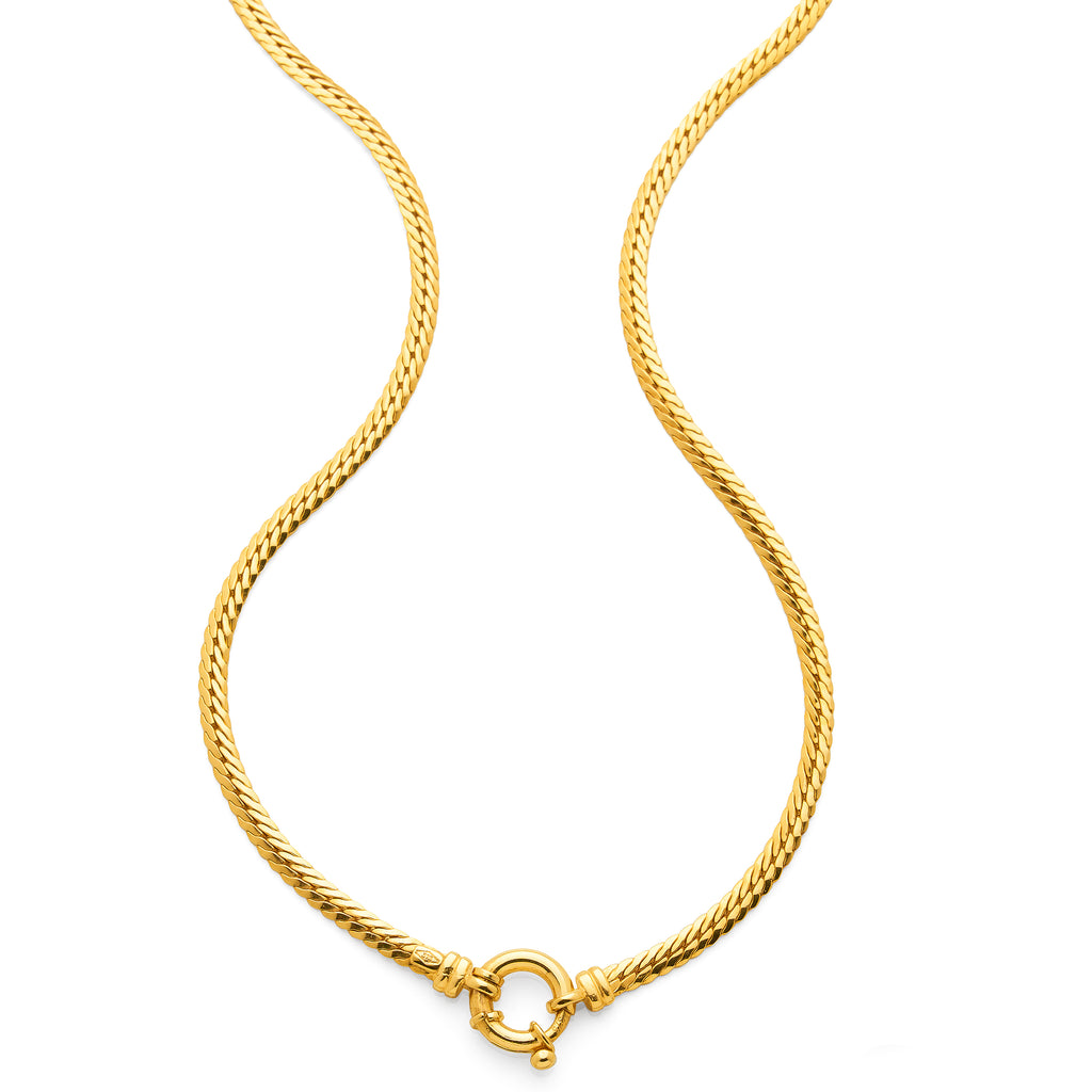 9ct Bonded Serpentine Link Necklet