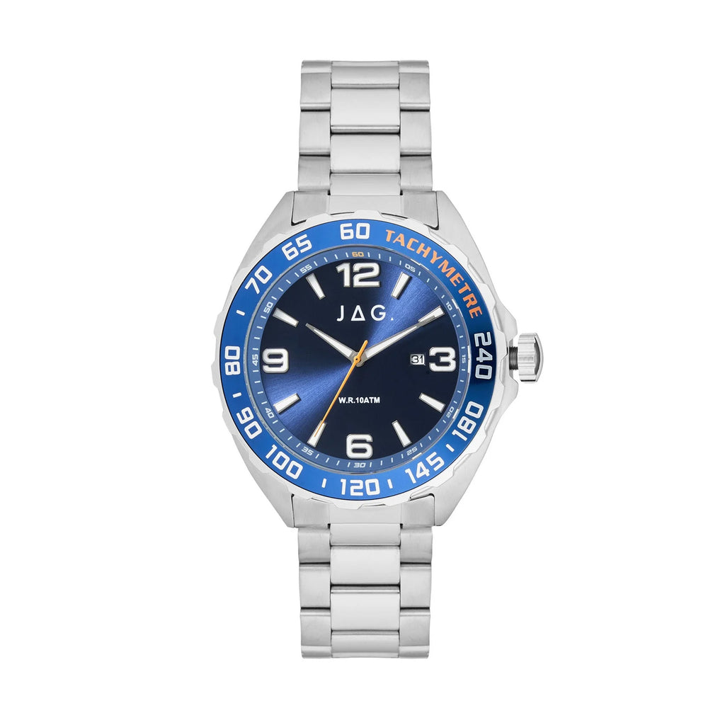 Jag Avoca Stainless Steel Blue Dial Analogue Watch J2694A