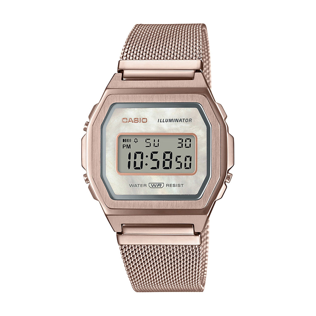 Casio Vintage Premium Rose Tone Digital Watch A1000MCG-9E