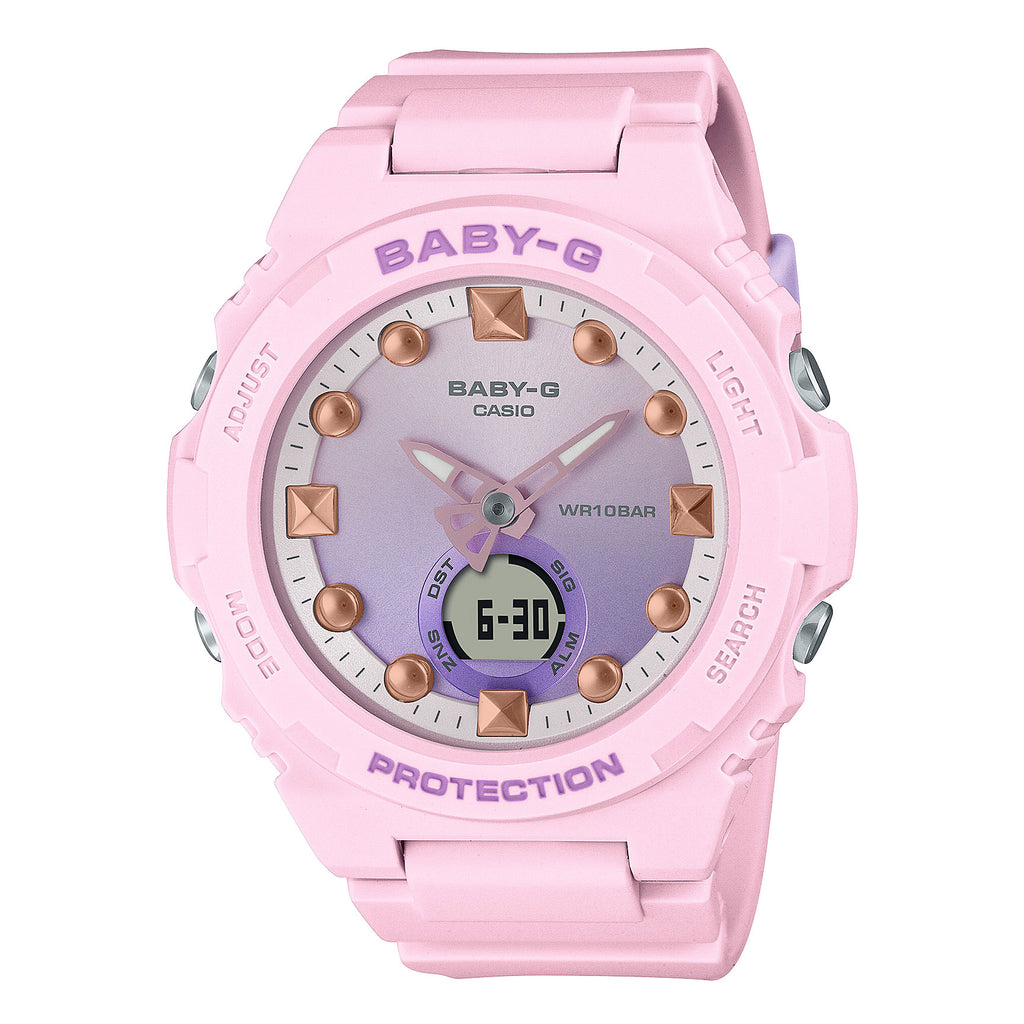 Casio Baby-G Pink Gradient Analogue And Digital Watch BGA320