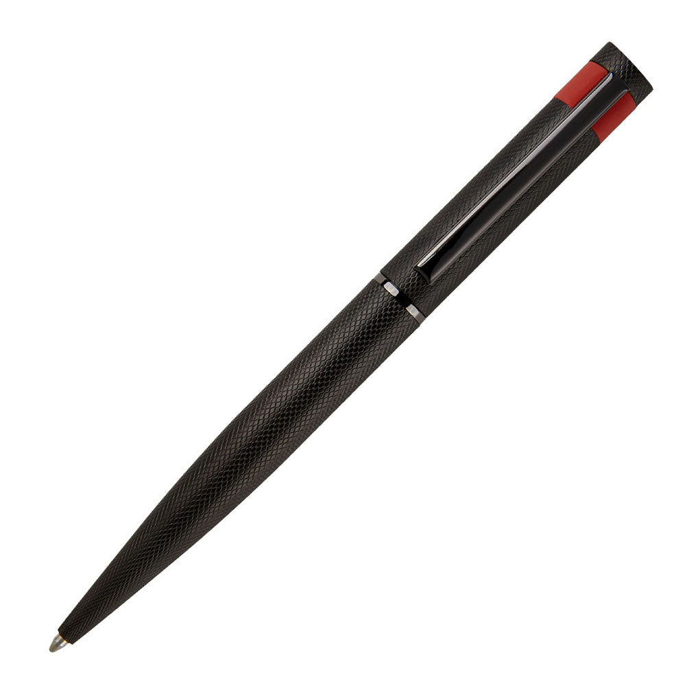 Hugo Boss Loop Diamond Black & Red Ballpoint Pen HSW3674A