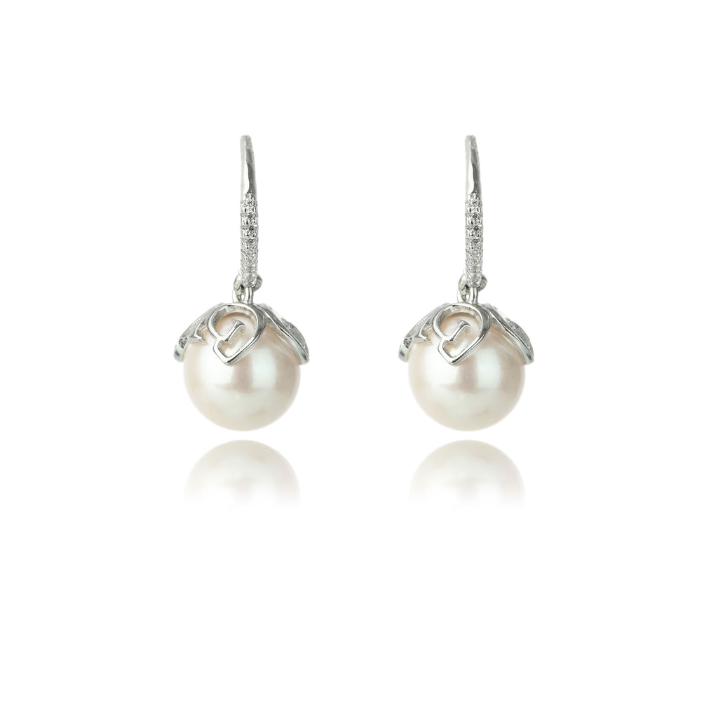 Georgini 'Oceans Palm Cove' Sterling Silver Pearl Earrings I