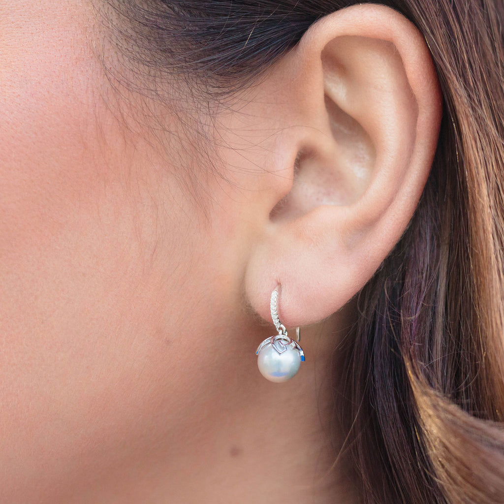 Georgini 'Oceans Palm Cove' Sterling Silver Pearl Earrings I