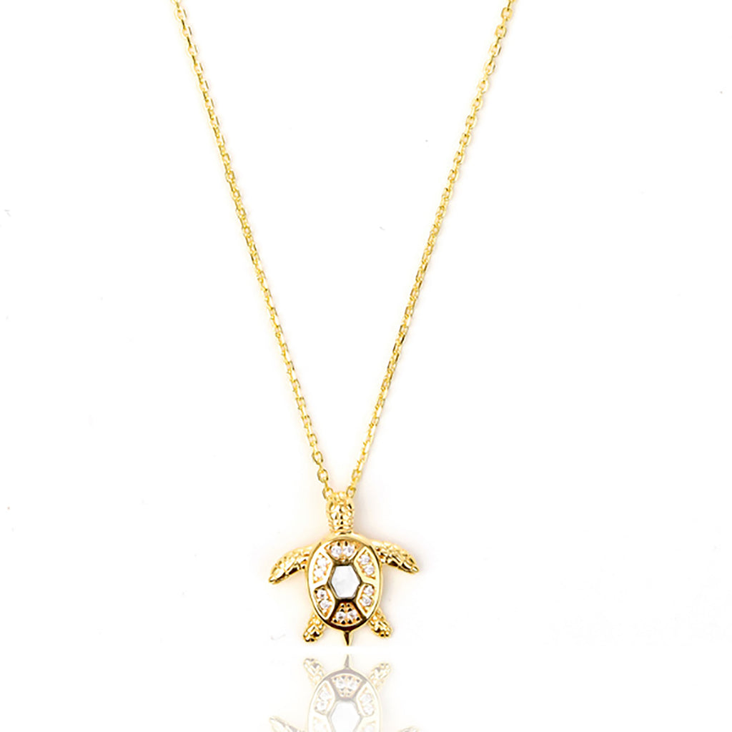 Georgini 'Oceans Sea' Gold Turtle Mother Of Pearl Necklace I