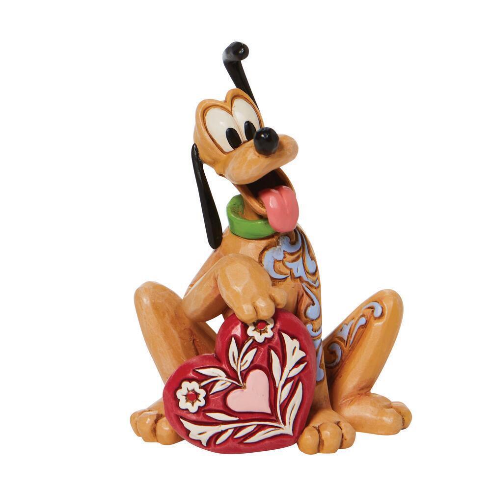 Disney Traditions 9cm Pluto Holding Heart 6010108