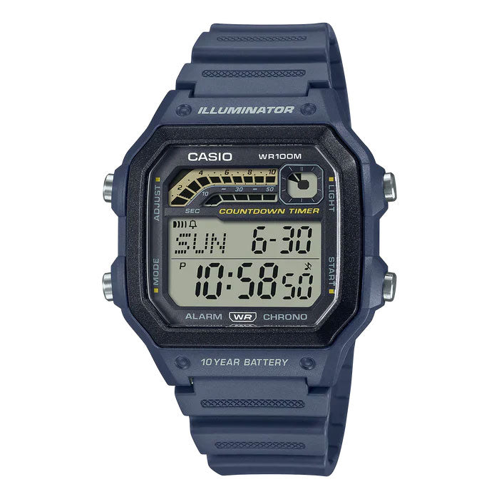 Casio Chronograph Blue Digital Watch WS1600H-2A