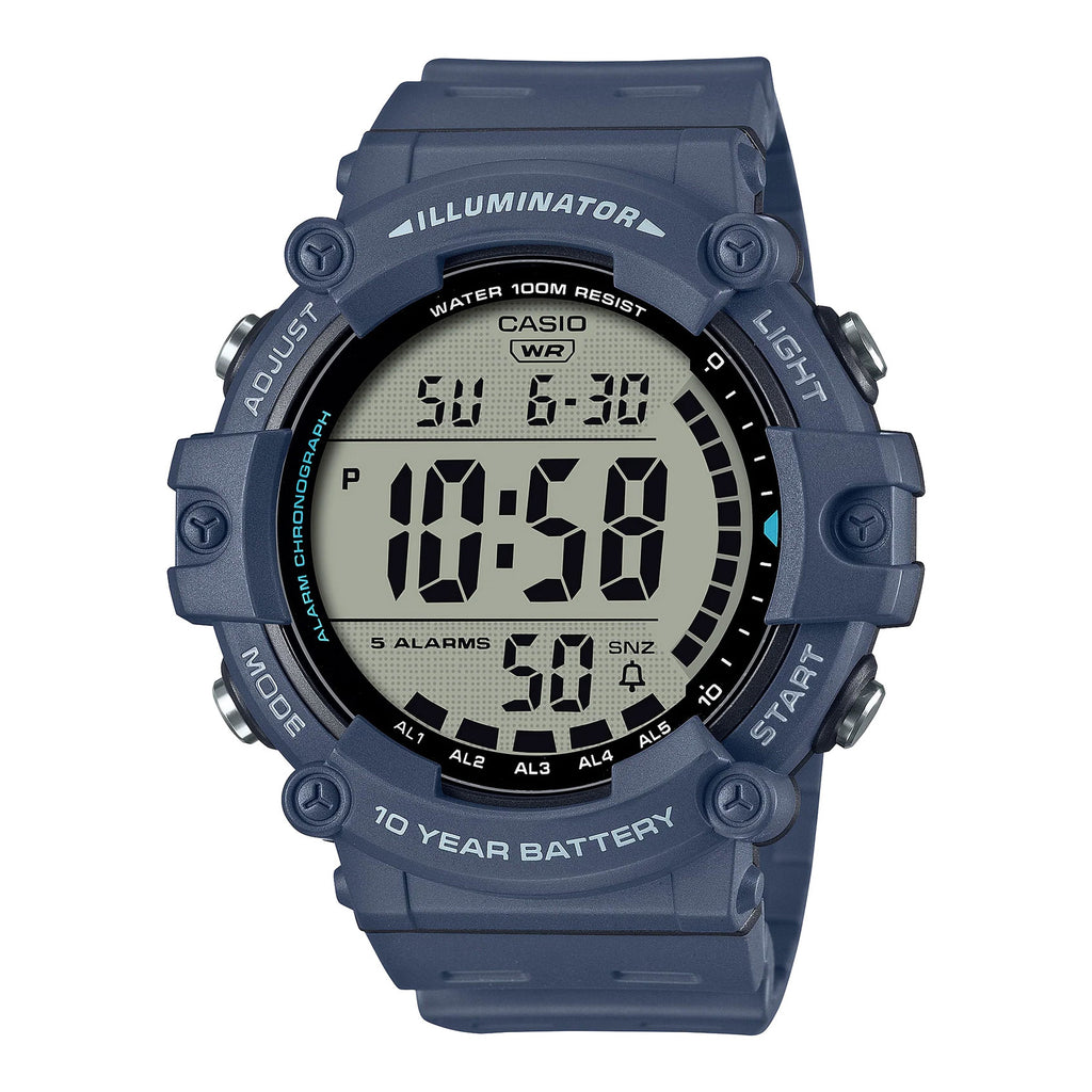 Casio Navy Blue Chronograph Digital Resin Watch AE1500WH-2A