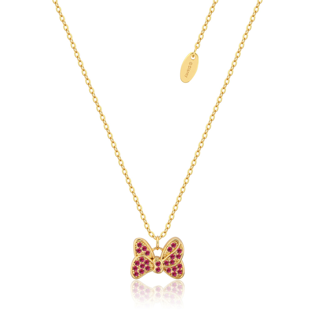 Disney Couture Kingdom Minnie Mouse Red Crystal Bow Necklet