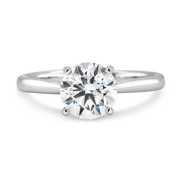 18ct White Gold 1.59CT Lab-Created Solitaire Engagement Ring