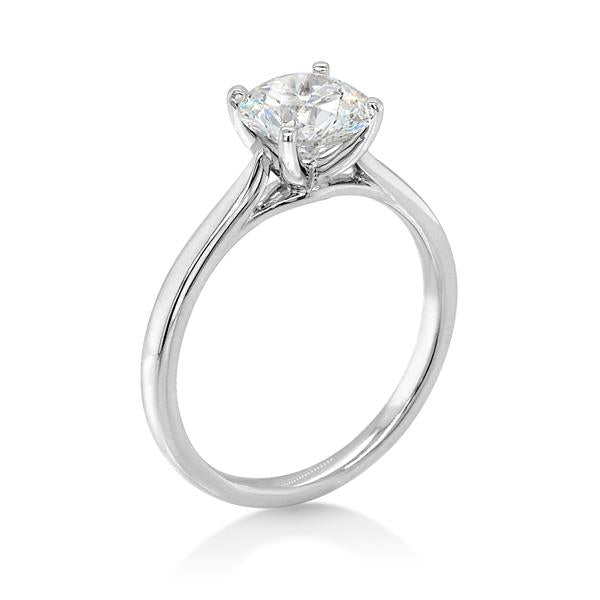 18ct White Gold 1.59CT Lab-Created Solitaire Engagement Ring