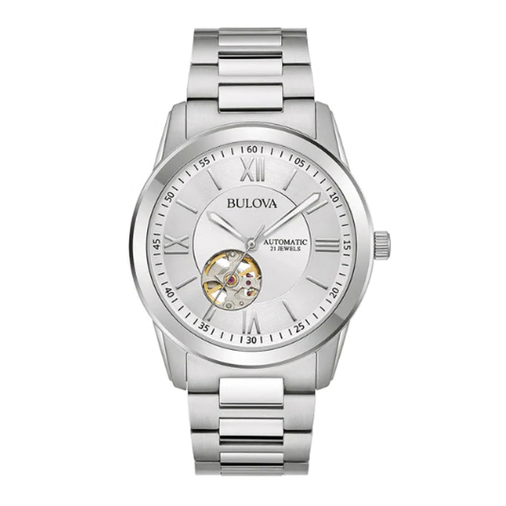 Bulova Sutton Stainless Steel Automatic Aperture View Watch