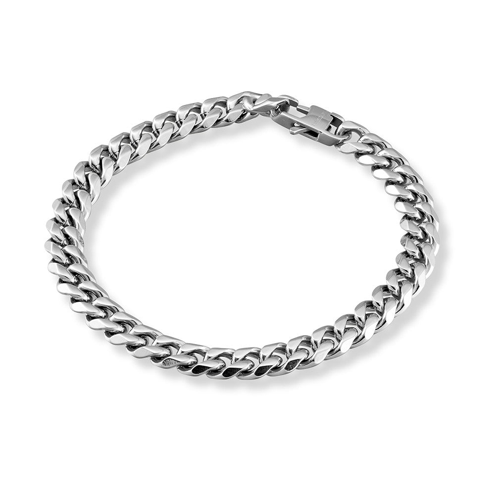 Blaze Stainless Steel Curb Link Bracelet