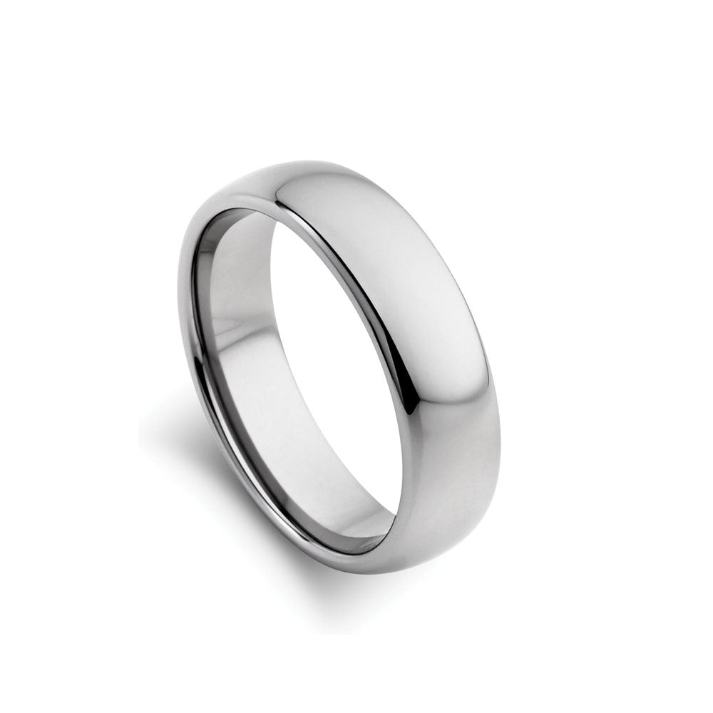 Blaze Tungsten 6mm Wide Domed Polished Ring TSR41