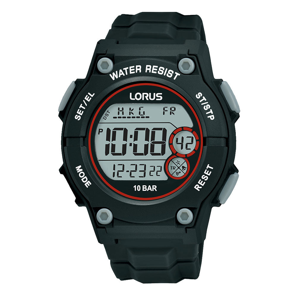 Lorus Chronograph Multi-Timer Digital Black Sports Watch R23