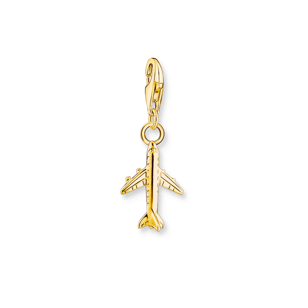 Thomas Sabo Gold Tone Sterling Silver Aeroplane Charm CC2012