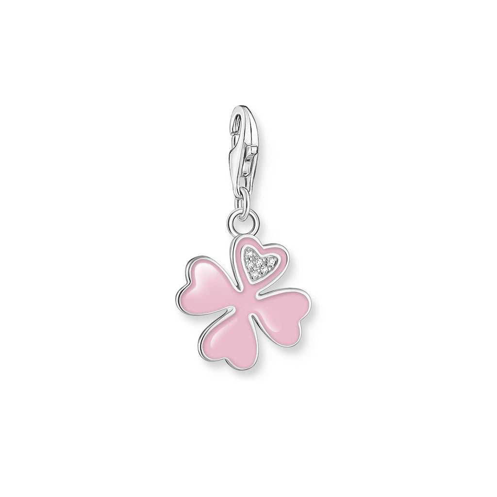 Thomas Sabo Sterling Silver Cubic Zirconia Pink 4 Leaf Clove