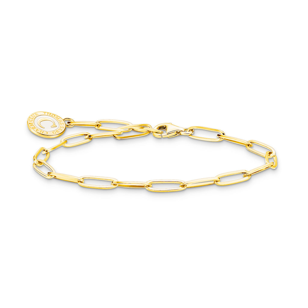 Thomas Sabo Gold Charmista Long Oval Link Charm Bracelet CX0