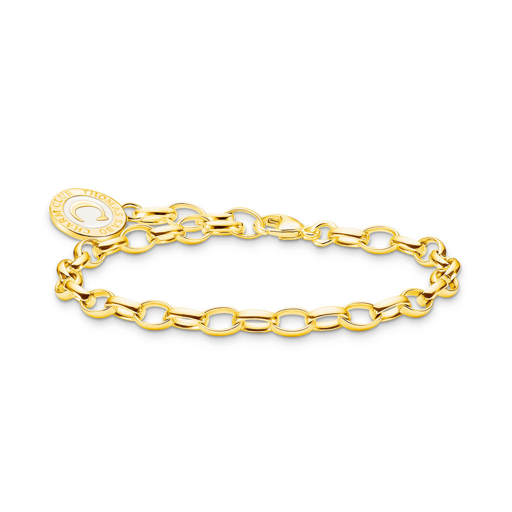 Thomas Sabo Gold Tone Sterling Silver Belcher Bracelet 17cm