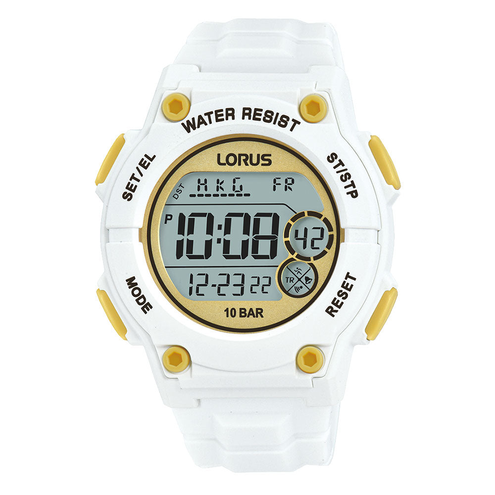 Lorus Chronograph Multi-Timer Digital White Sports Watch R23