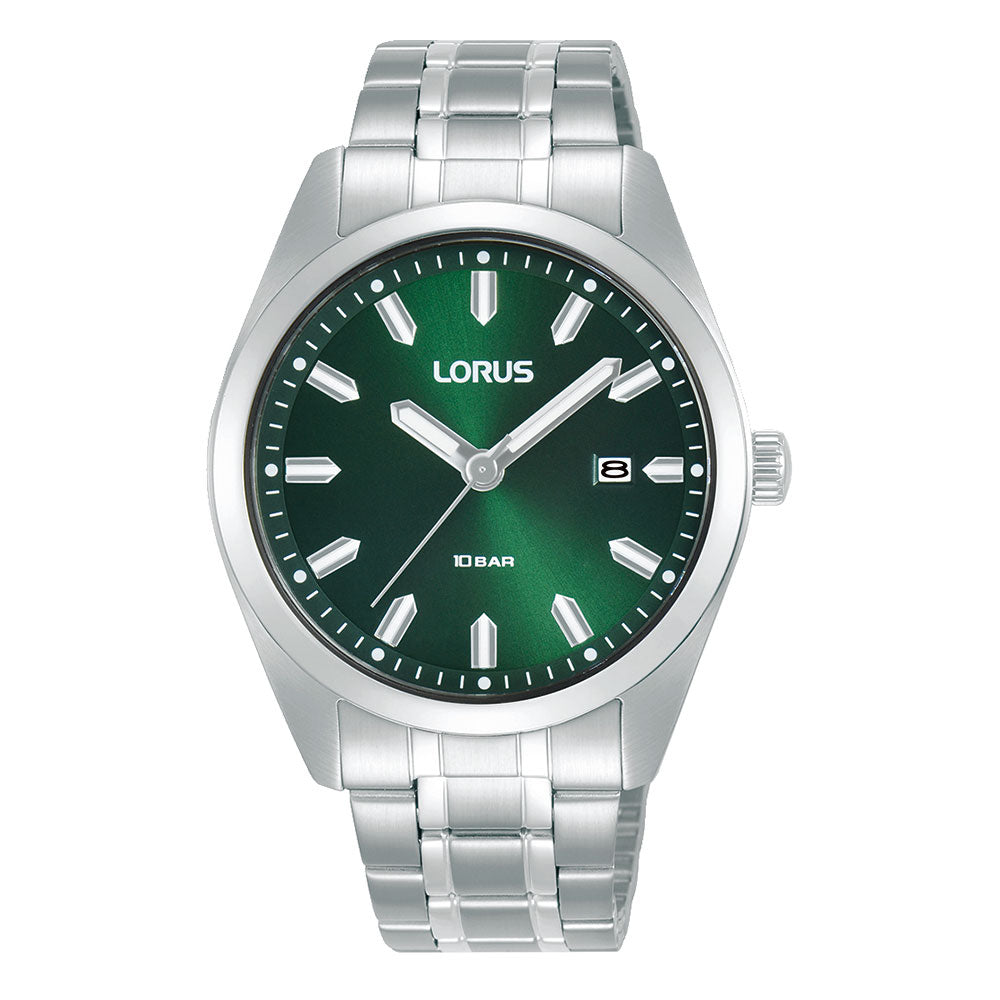 Lorus Stainless Steel Round Dark Green Dial Watch RH975PX-9