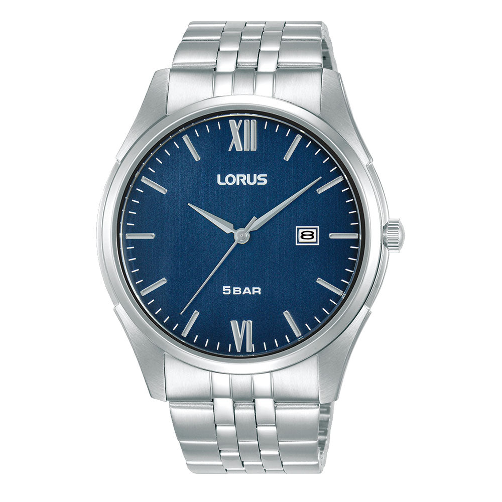 Lorus Stainless Steel Band Round Blue Dial Watch RH985PX-9