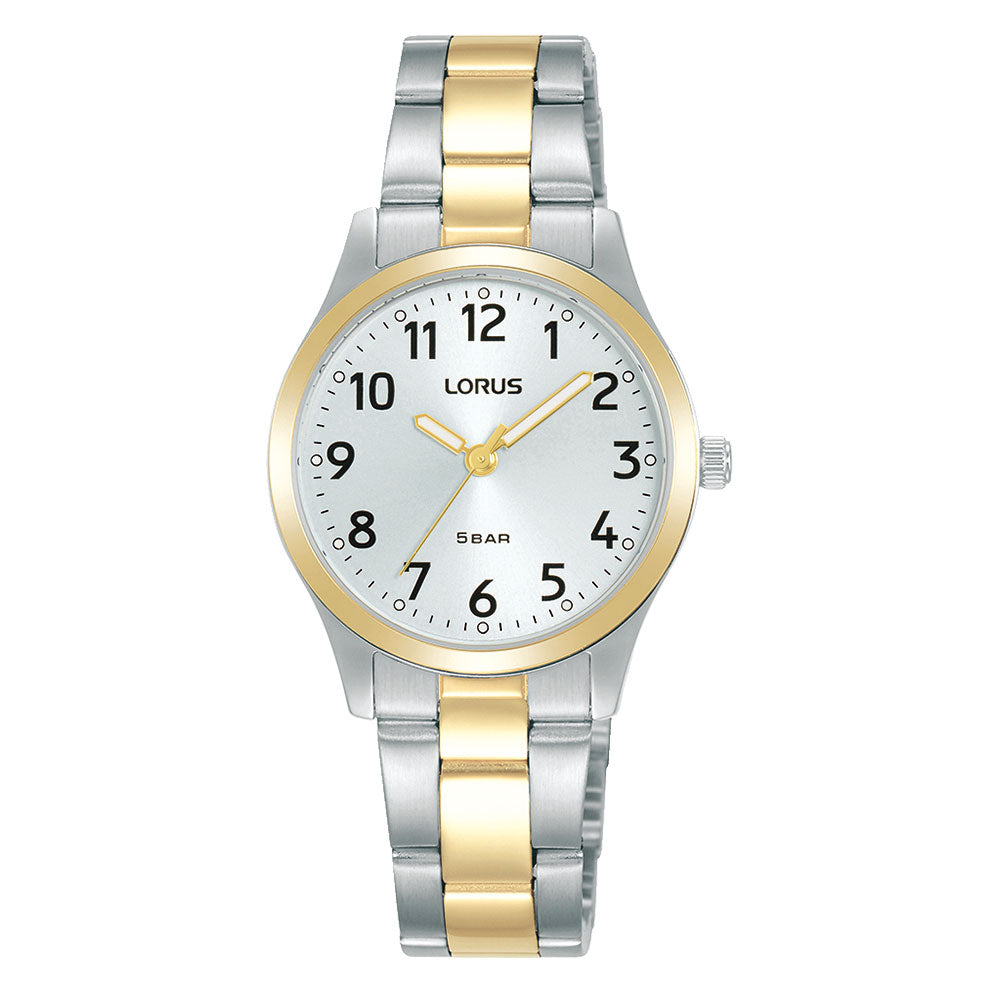 Lorus Duo-Tone Stainless Steel Mother of Pearl Dial Watch RR